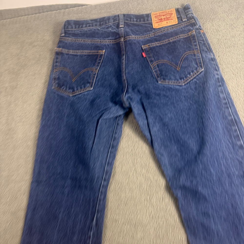 Levis 517 Mens Blue Bootcut Jeans W36 L30 Medium Wash Denim 5-Pocket 9482